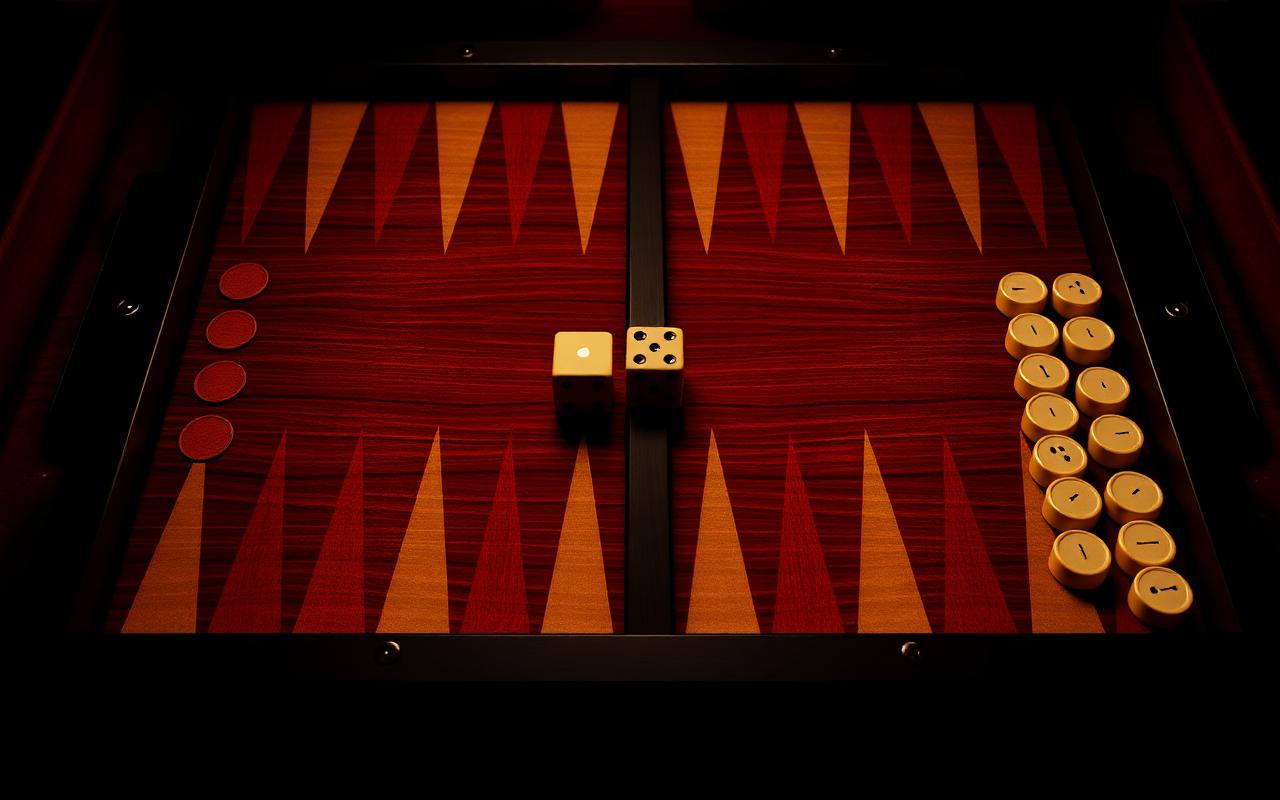 Royal Backgammon interface preview — Realistic 3D backgammon, a games product built with React, TypeScript, Vite