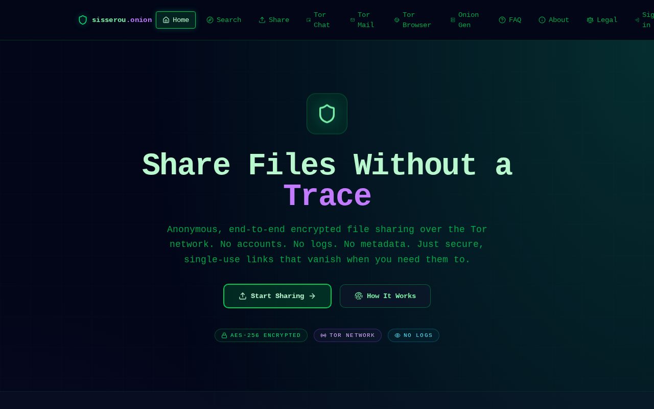 Tor Drop — live site preview