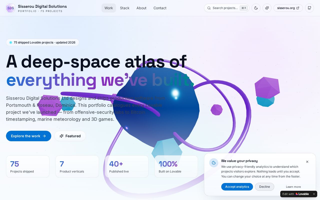 Showcase Pro interface preview — Early portfolio showcase concept, a websites product built with React, TypeScript, Vite