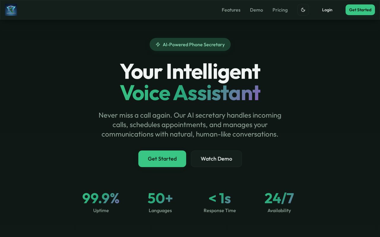 Sisserou AI Secretary — live site preview