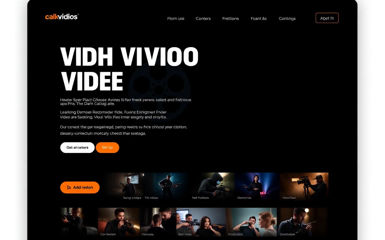 Contentfarm Video Agency interface preview — Video agency landing (final), a websites product built with React, TypeScript, Vite