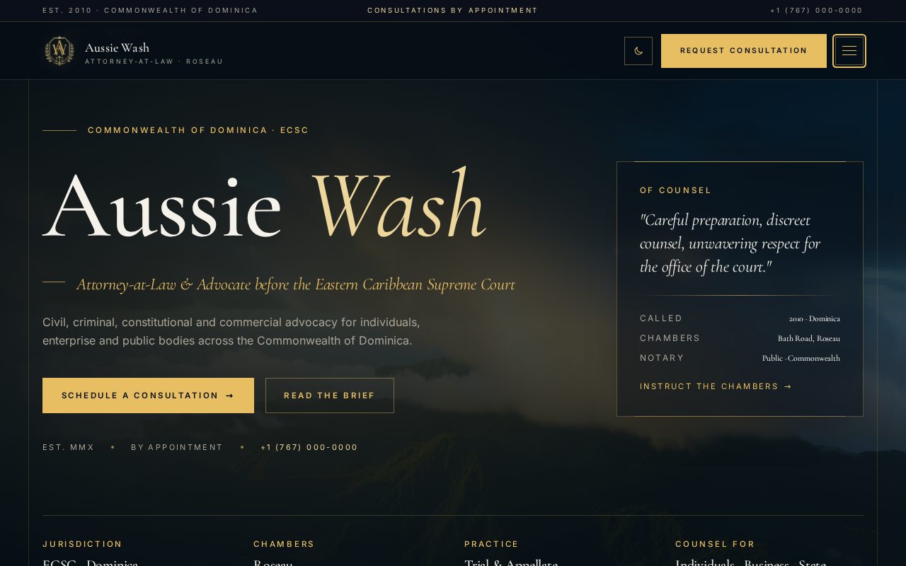 Dominica Legal Brilliance — live site preview
