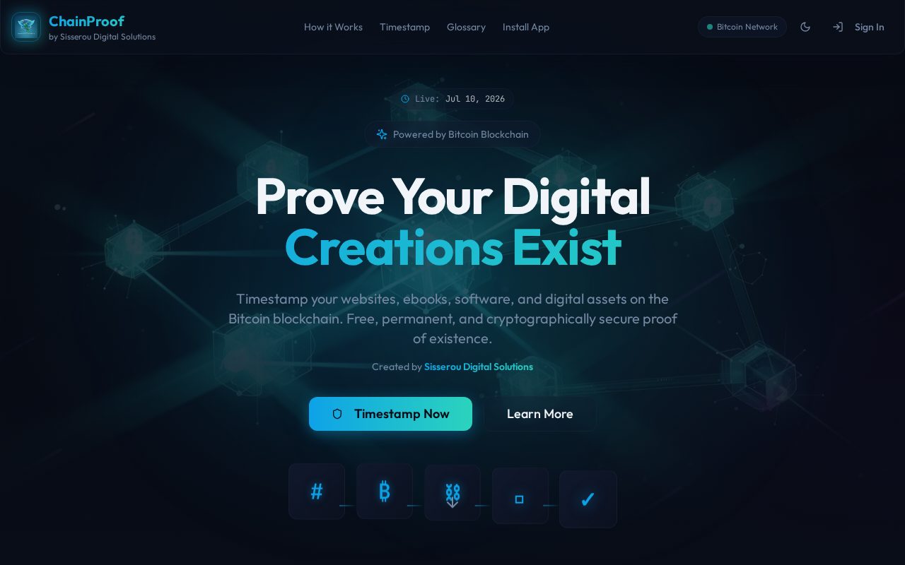 ChainProof Digital Trust — live site preview