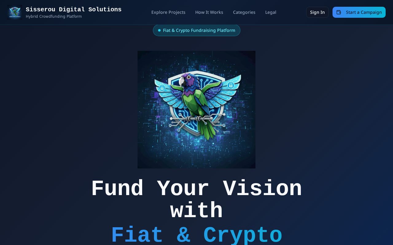 Sisserou Launchpad — live site preview