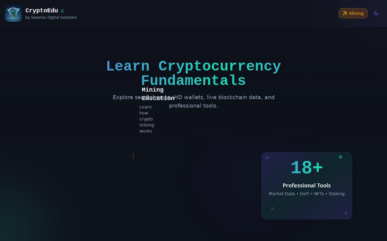 Sisserou Crypto Seed Tools — live site preview