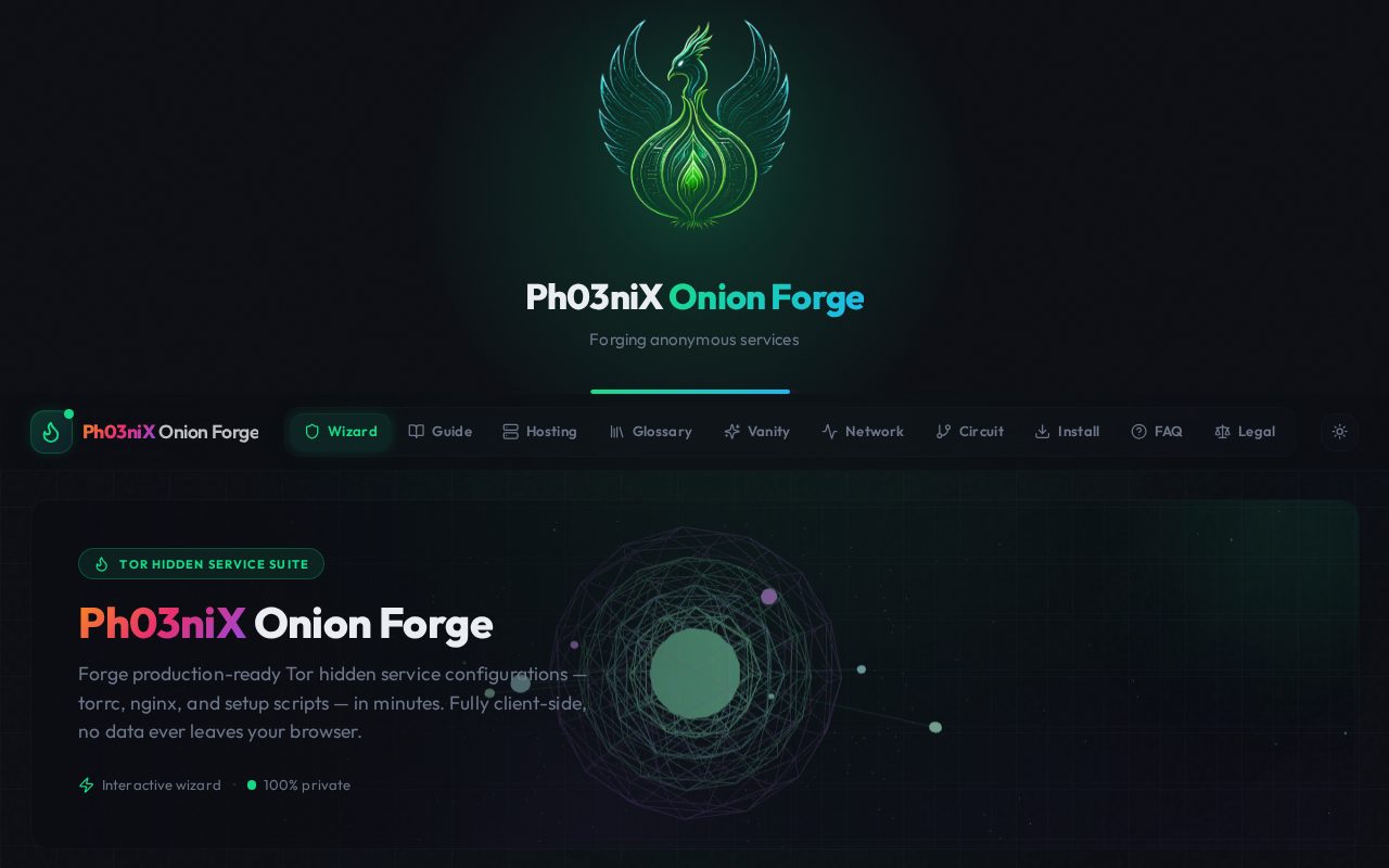 Tor Genie — live site preview