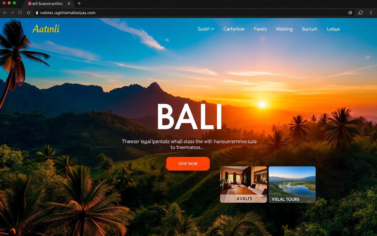 TropikalBali Group interface preview — Bali real estate landing, a websites product built with React, TypeScript, Vite